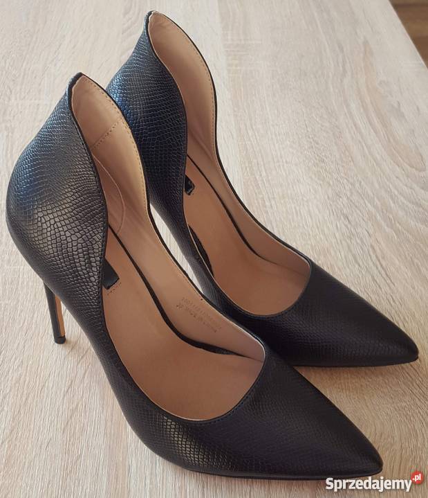 Nowe buty szpilki Lost Ink 39 czarne skóra Czółenka Szczecin