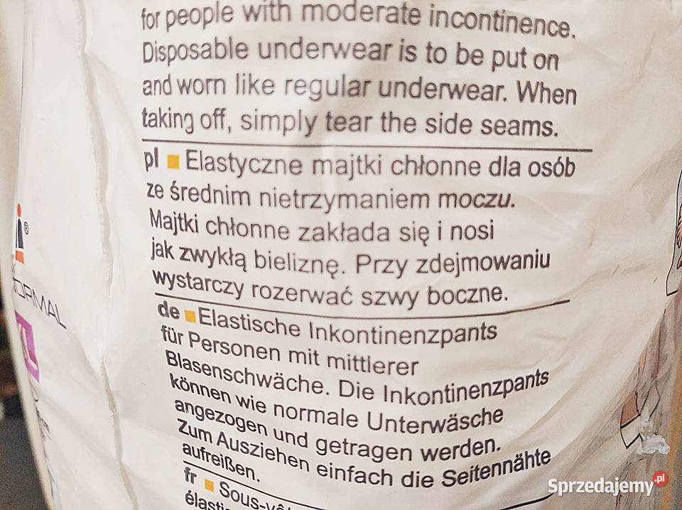 SENI ACTIVE NORMAL XL MAJTKI CHŁONNE DOROSŁYCH mazowieckie Warszawa
