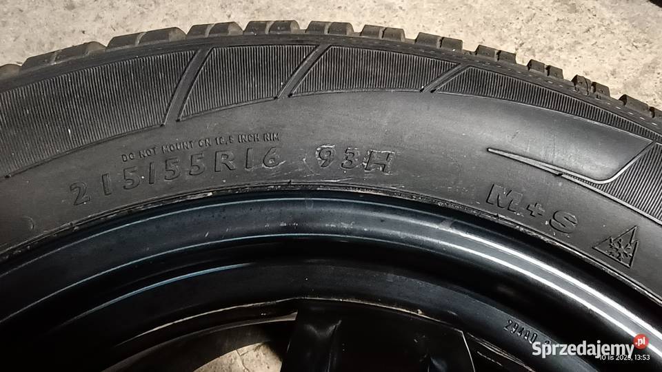 Kompletne koło GM OPEL 21555R16 DPUNLOP MS Kętrzyn sprzedam