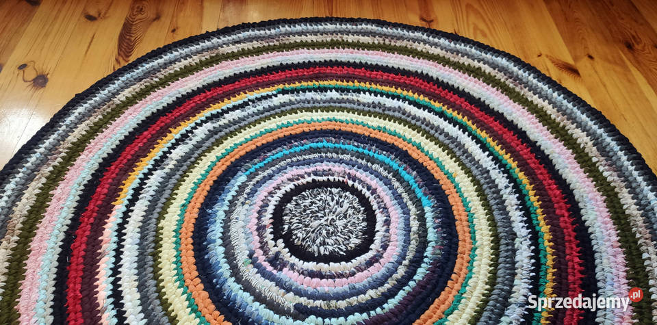 Dywan okrągły 127 rękodzieło zero waste