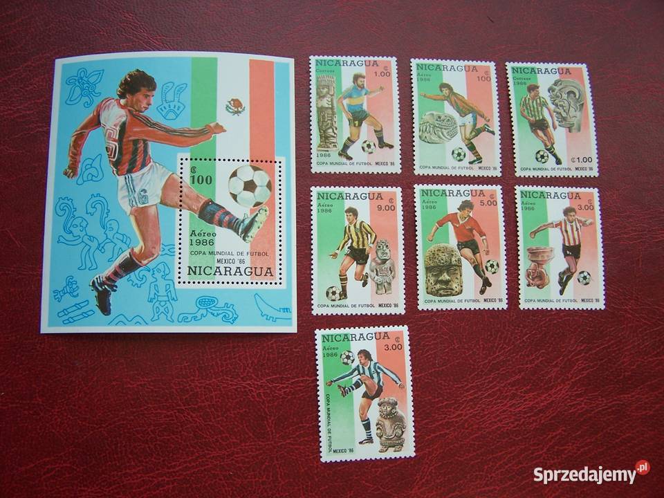 Nikaragua 1986 MNH Sport Piłka nożna MŚ Mexico Tychy