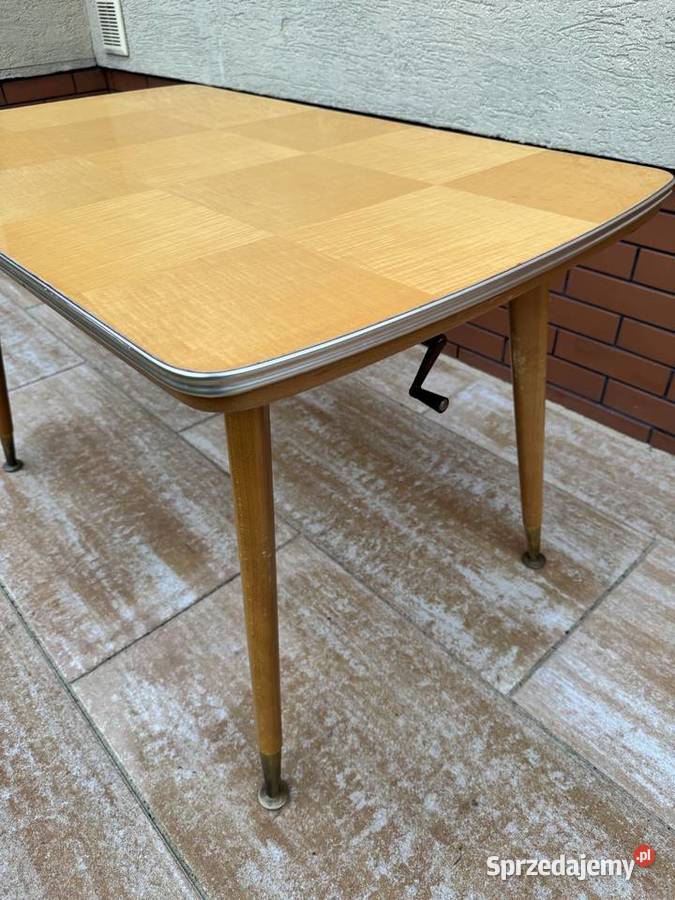 Stolik PRL vintage art deco rozkładany Meble