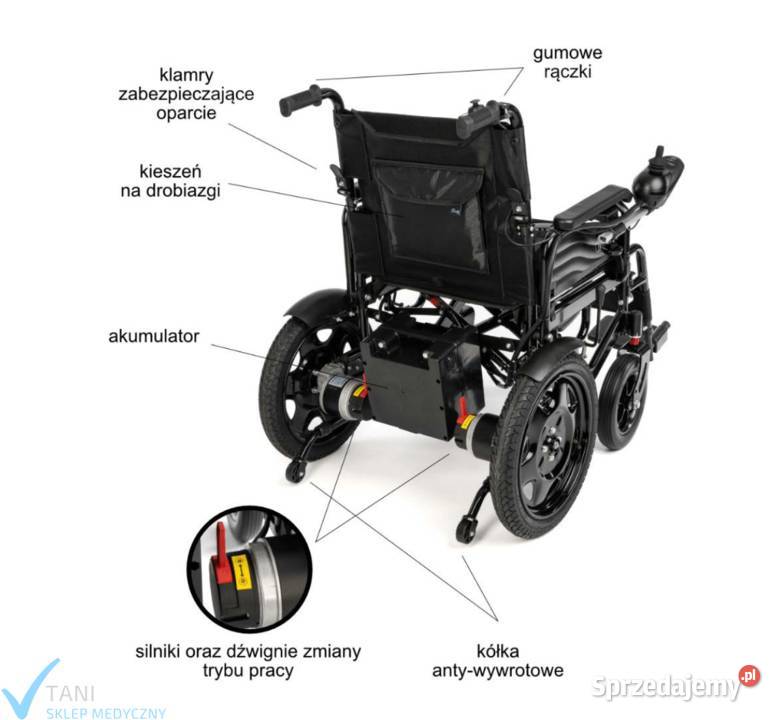 POWERTIM Wózek inwalidzki elektryczny składany Ruda Śląska