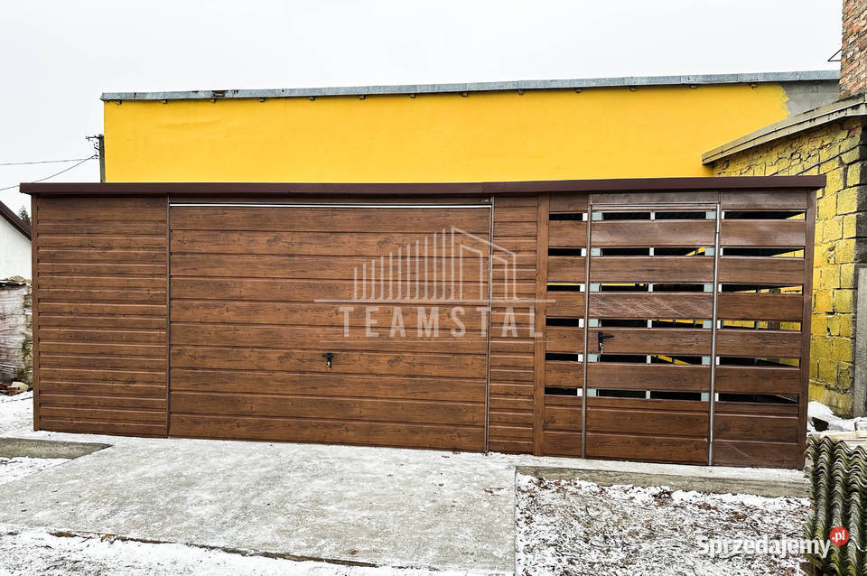 Garaż Blaszany 5x6 wiata 2x6 Brama uchylna TS533 Otwock