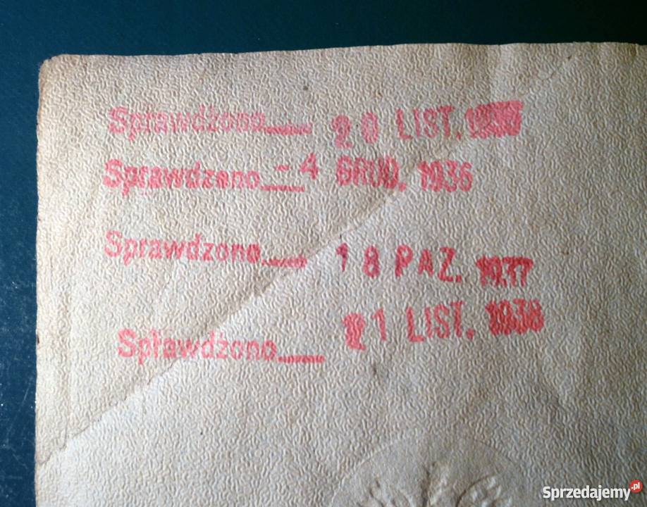 ANTYK 1934 Dowód tożsamości KONIA Antykwariat małopolskie Kraków