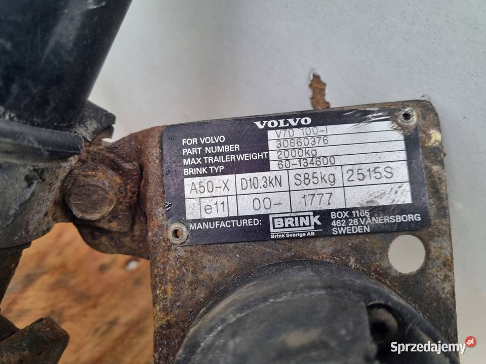 Volvo XC70 I V70 II lift HAK HOLOWNICZY Brink osobowe lubelskie Chełm