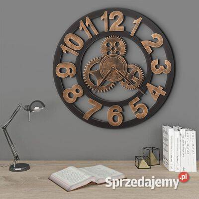 vidaXL Zegar ścienny metalowy 58 złoto Warszawa