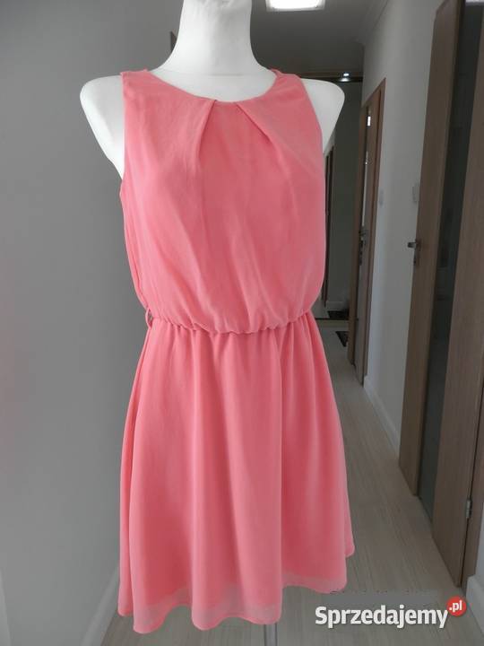 Sukienka Wizytowa Rozkloszowana Szyfonowa Nowa z Łomża