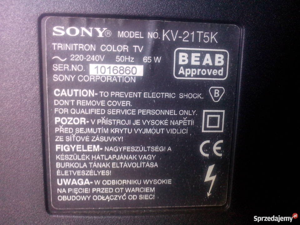 Telewizor Sony Trinitron 21 KV21T5K SPRAWNY nowy Sony Zamość