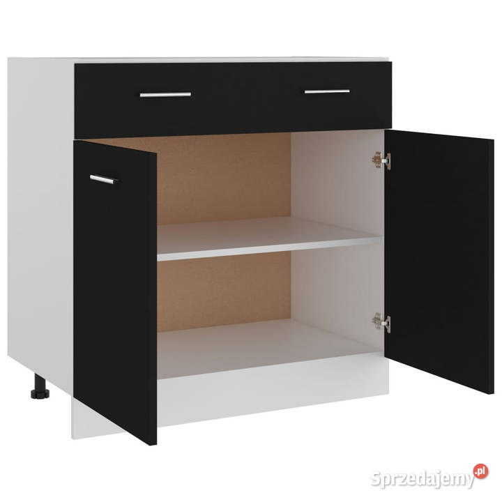 Szafka z szufladą czarna 80x46x815 WM801237 Warszawa