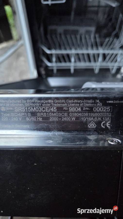 Zmywarka Simens 40 pod zabudowę Głogów