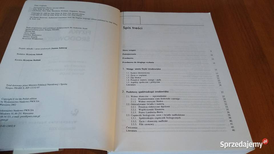 Fizyka środowiska Egbert Boeker Rienk van Rok wydania 2002 Gdańsk