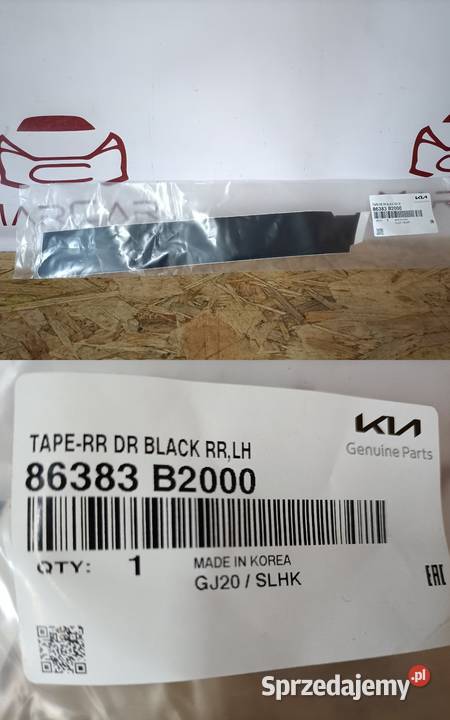 KIA SOUL 14 TAŚMA FOLIA OKLEINA SŁUPKA DRZWI Części montażowe wielkopolskie sprzedam