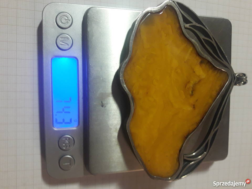 Wisior bursztyn bałtycki srebrne