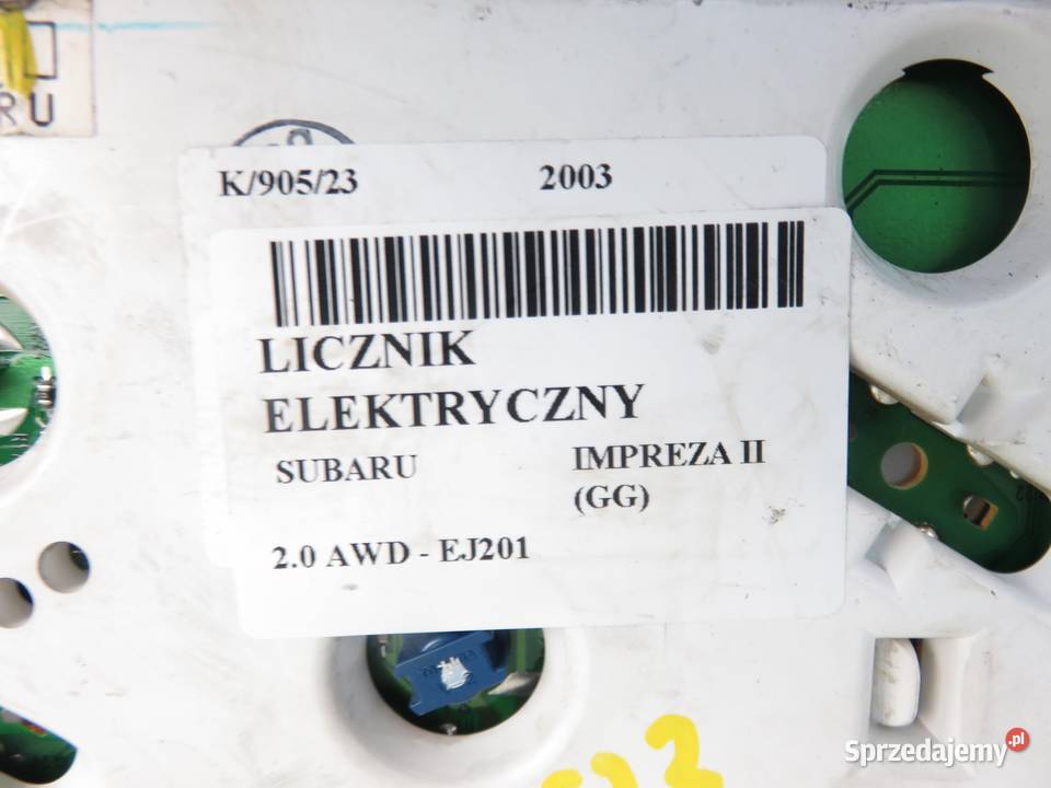 LICZNIK SUBARU IMPREZA II GG 20 NSG110L osobowe małopolskie