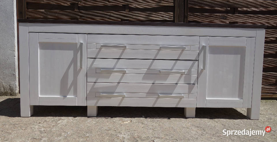 Komoda drewniana kredens biała duża szer201 mazowieckie Warszawa sprzedam