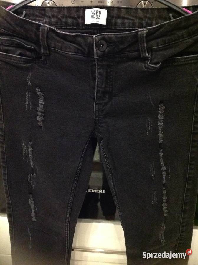 Spodnie Jeans Czarne Damskie VERO MODA r L Vero Moda Nowa Sól