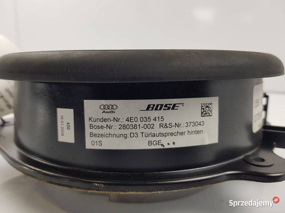 GŁOŚNIK BOSE 4E0035415 AUDI A8 D3 Pozostałe kujawsko-pomorskie Lipno