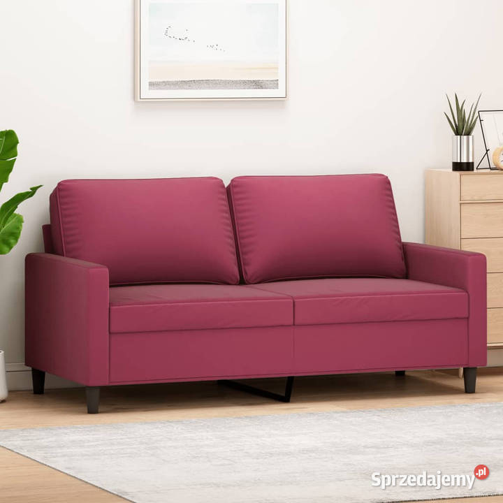 Sofa 2osobowa winna czerwień 140 tapicerowana Warszawa