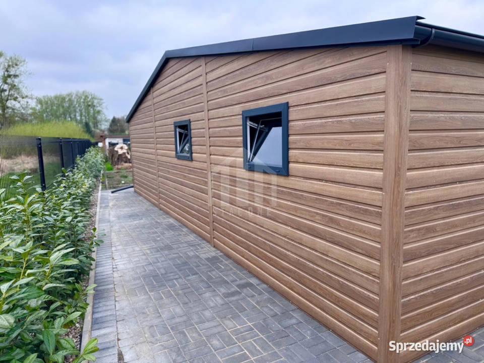 Garaż blaszany 9x5m 2x brama 2x okno drzwi Koszalin