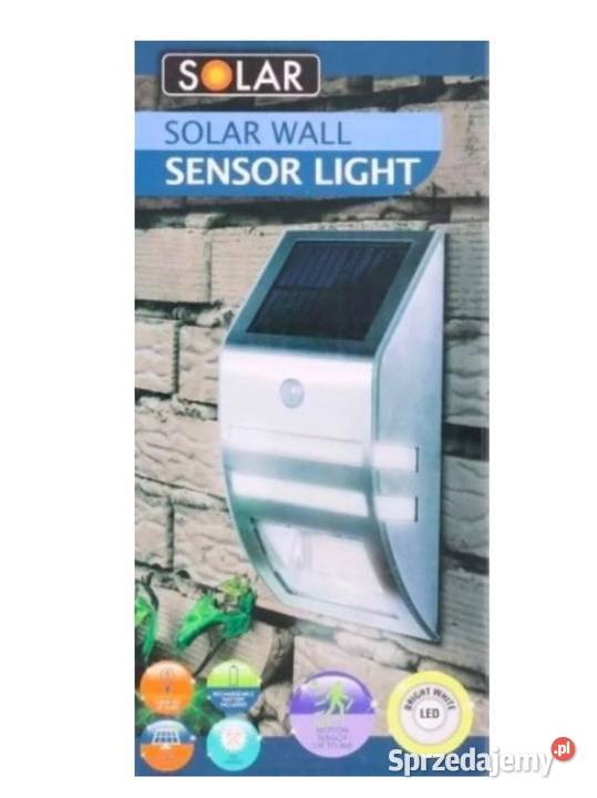 LampaKinkiet ścienna Solar z Czujnikiem Ruchu Oława