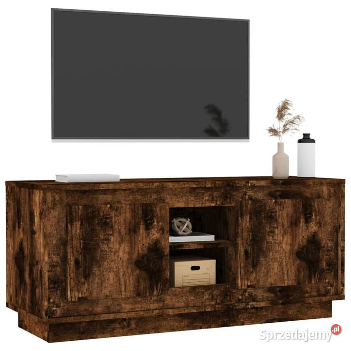 Szafka pod telewizor przydymiony dąb 102x35x45