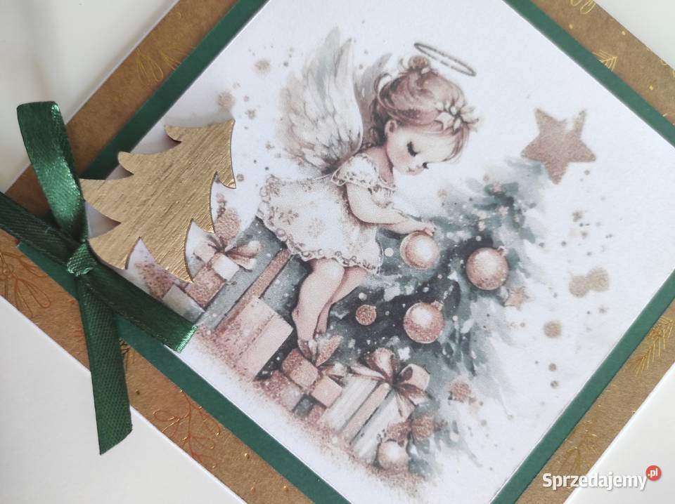 Kartka ręcznie robiona handmade świąteczna Boże sprzedam