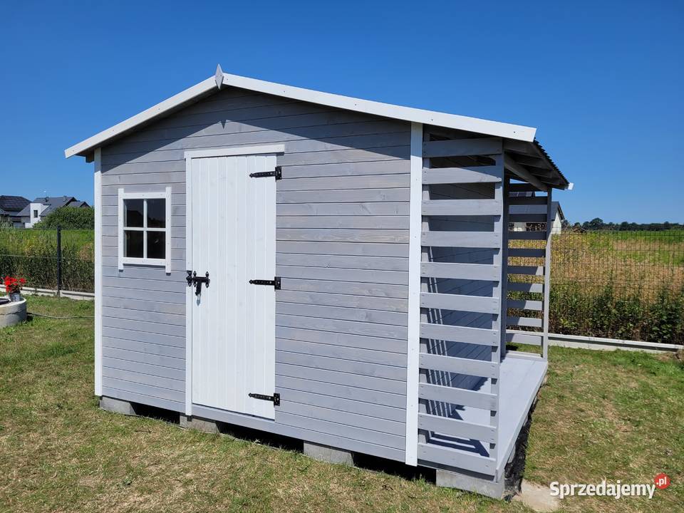 Domek narzędziowy ogrodowy z drewutnią montaż w Domki narzędziowe dolnośląskie Wrocław sprzedam