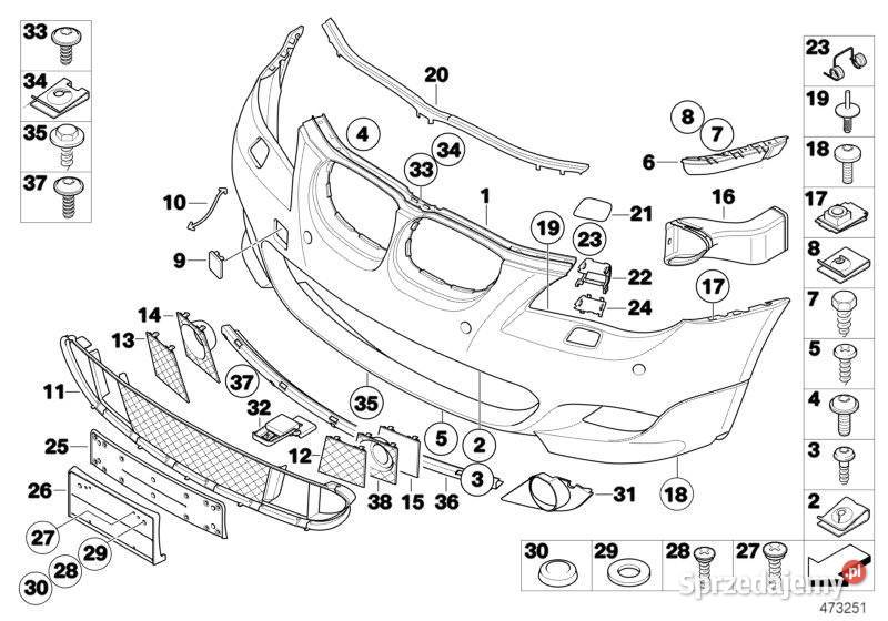 Listwa Adapt Przód E60 E61 BMW 51118032081
