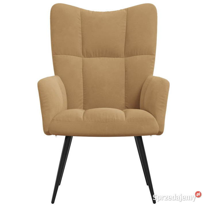 Fotel brązowy obity aksamitem WM328081 Fotele Warszawa sprzedam
