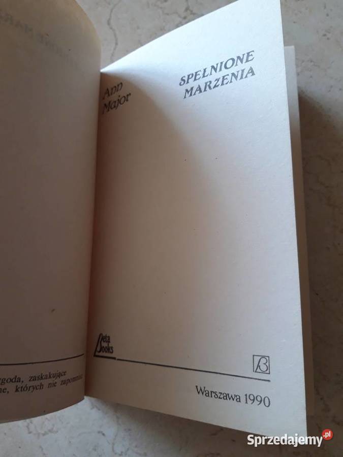 Namiętności Ann Major Spełnione Marzenia 1990 Bielsko-Biała