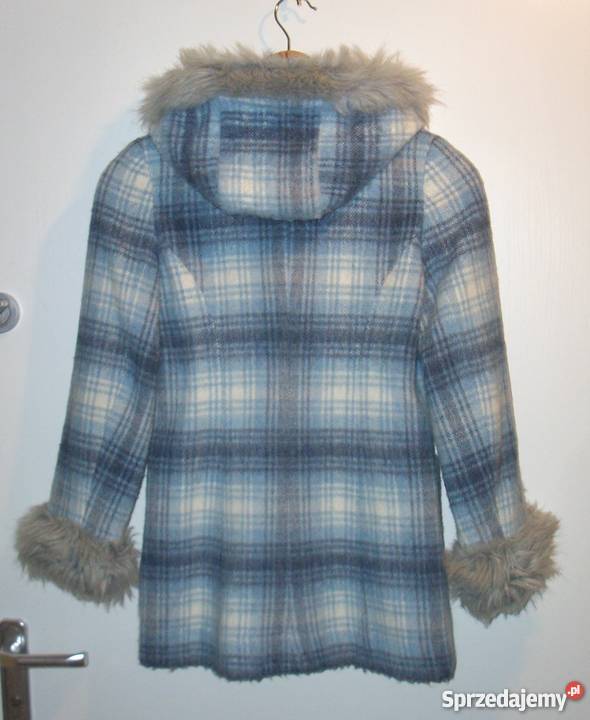 Piękny płaszczyk wełniany dziewczynki 140 kolorowy Kurtki i płaszcze Lublin