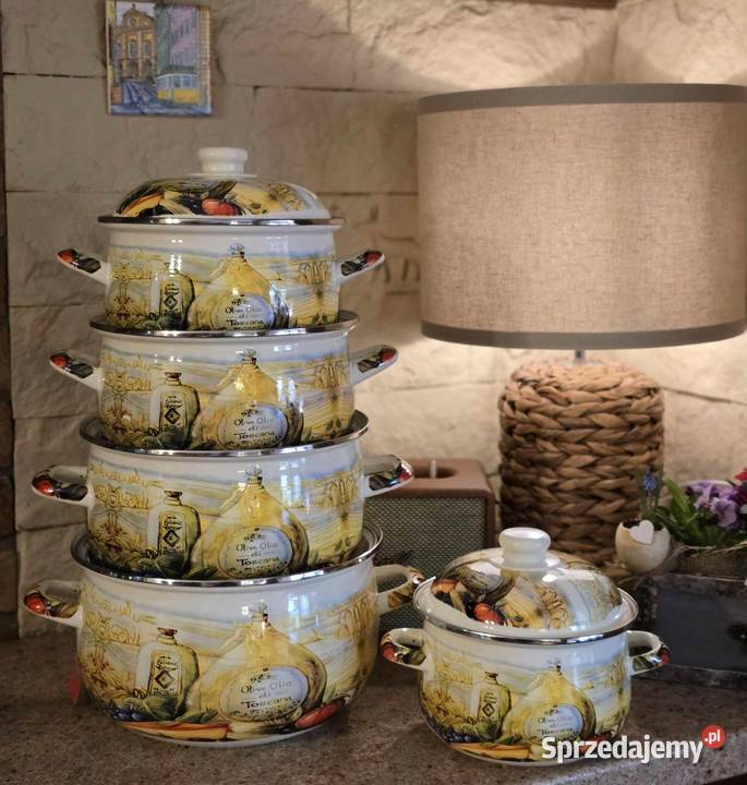 199 Garnki duże emalia worki