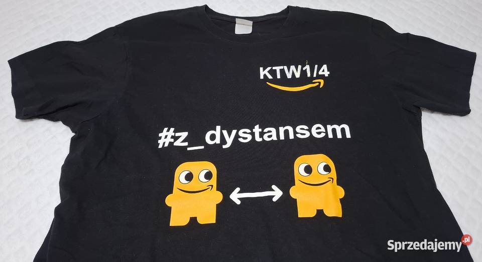 Koszulka krótki rękaw Tshirt czarna Amazon BC Czeladź