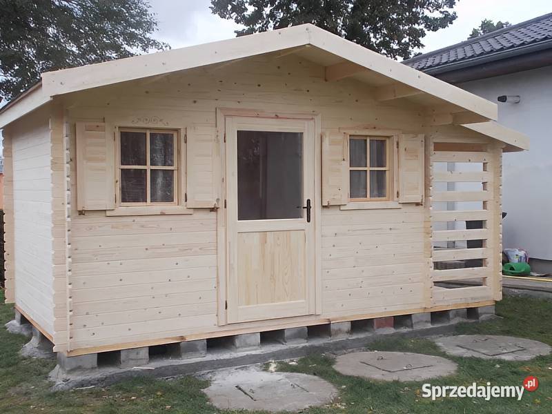 DOMEK GRZEŚ 5x3 Z PRZYBUDÓWKĄ OGRODOWY DREWUTNIA Parzymiechy