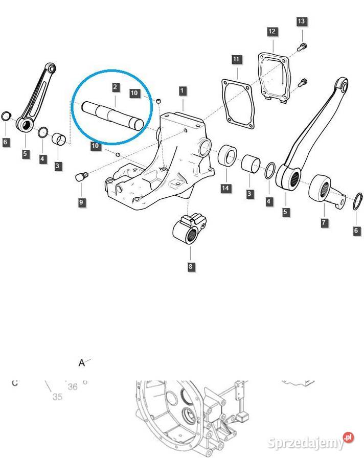 Wałek podnośnika hydraulicznego TRG820 LS sprzedam