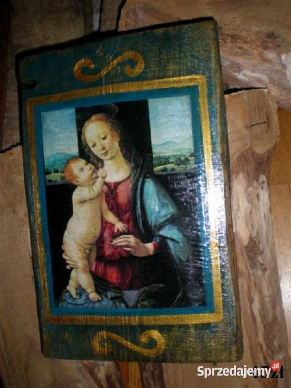 Obrazek na starej desce decoupage obrazki łódzkie Łódź