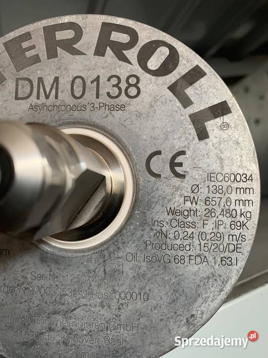 Interroll DM 0138 Drum Motor 370W M34 138mm x
