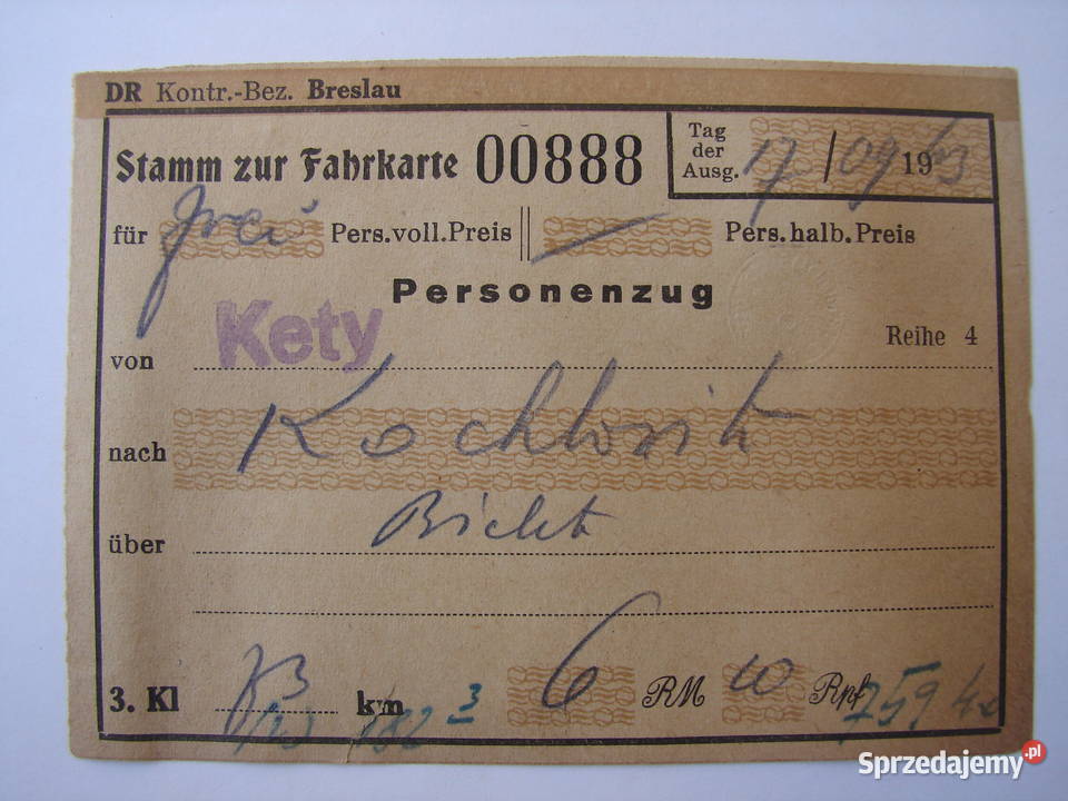Kety Kęty Kochlowitz Kochłowice III Rzesza stary mazowieckie sprzedam