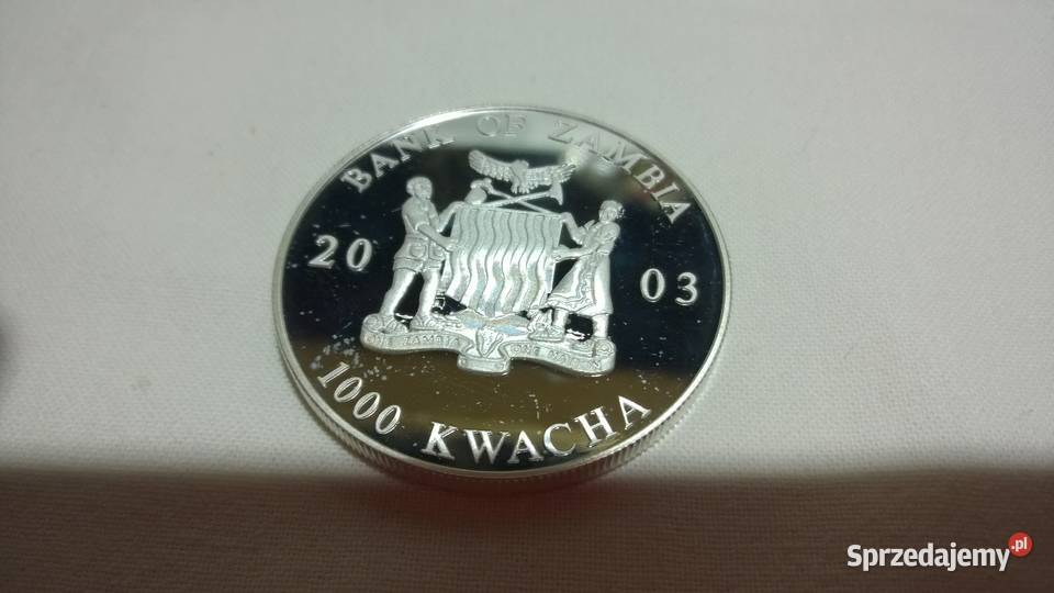 MONETA Zambia 1000 kwacha 2003 Papież Jan Paweł Warszawa