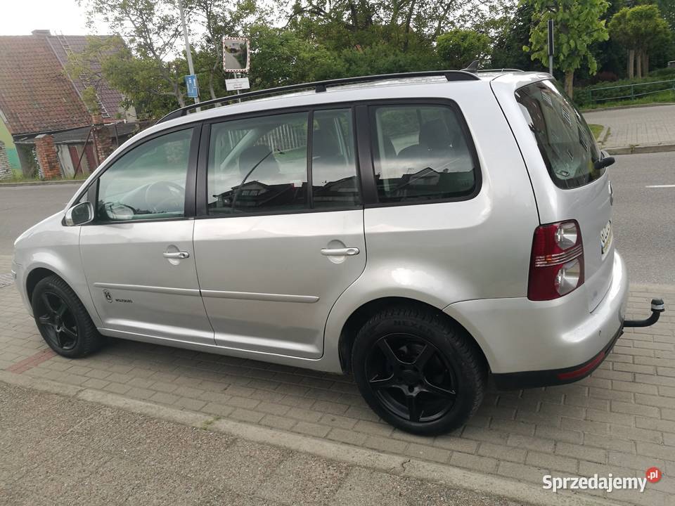 Wygodny EKONOMICZNY VW TOURAN lift r2007 p19tdi srebrny warmińsko-mazurskie Elbląg sprzedam