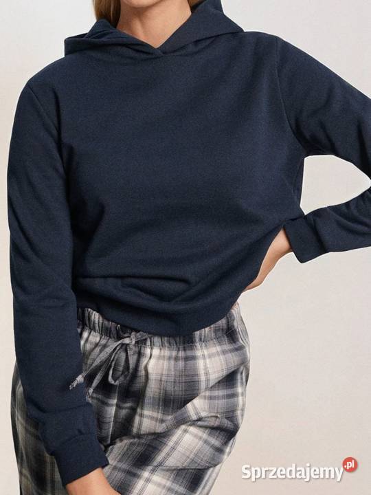 granatowa bluza z kapturem Sinsay