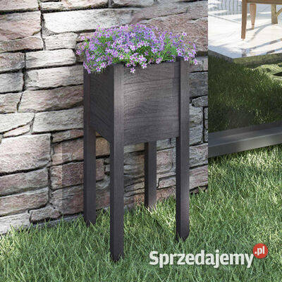 vidaXL Donica ogrodowa szara 31x31x70 lite Warszawa