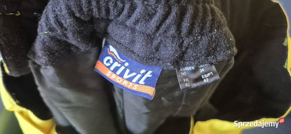 Spodnie narciarskiesnowboard CRIVIT ML żółte Białystok