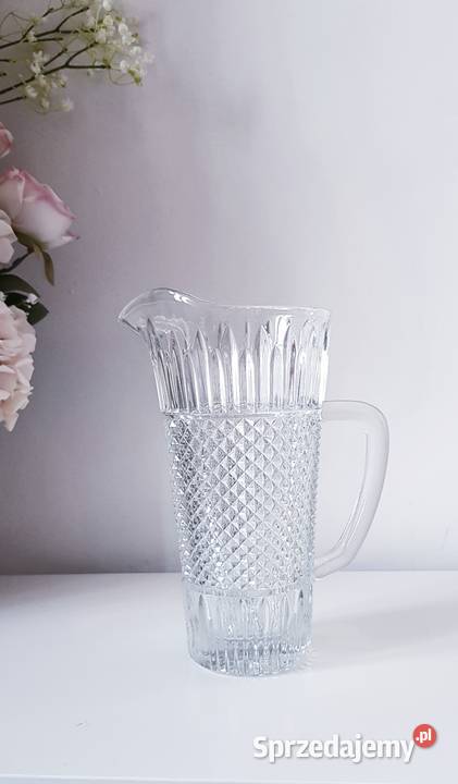 Duży ciężki szklany dzbanek na wodę wazon Ruda Śląska sprzedam