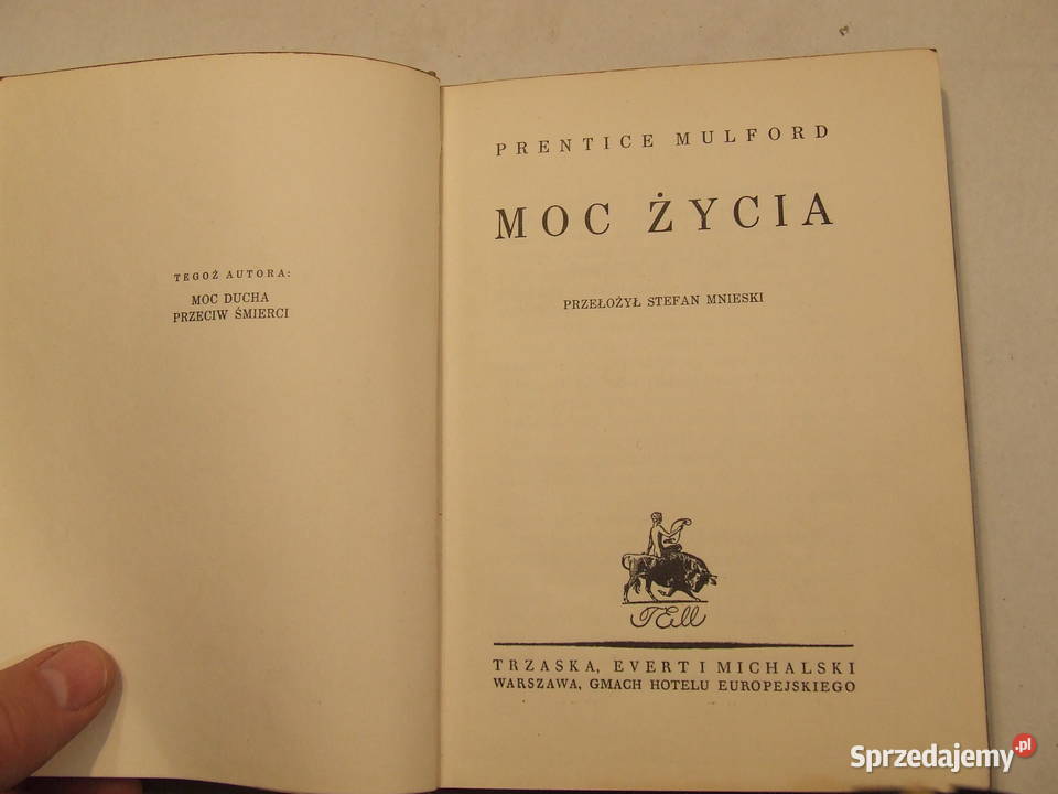Moc życia P Mulford stara ksiązka 1930 śląskie Czeladź