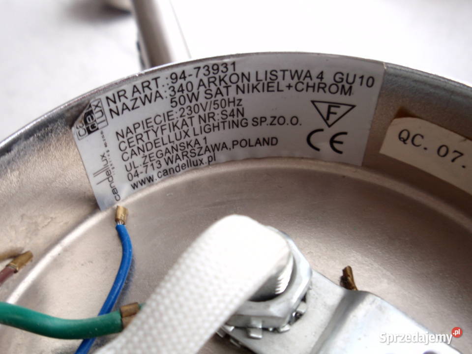 Lampa sufitowa listwa 4 GU10 Arkon łódzkie Łódź sprzedam