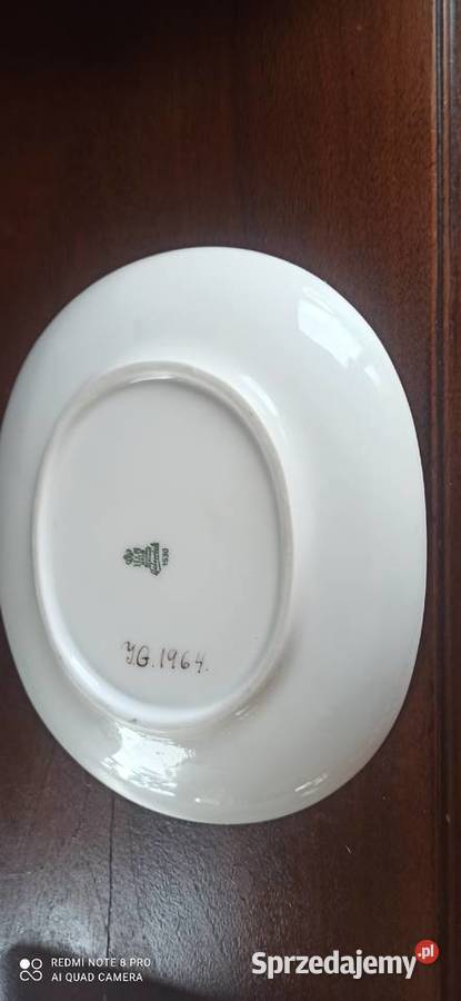 Petera porcelanowa tacka Głóg HG Heinrich Antyki, Sztuka, Kolekcje