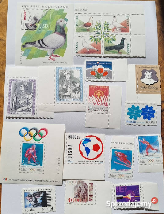 Znaczki pocztowe 19941995 czyste Zielona Góra sprzedam