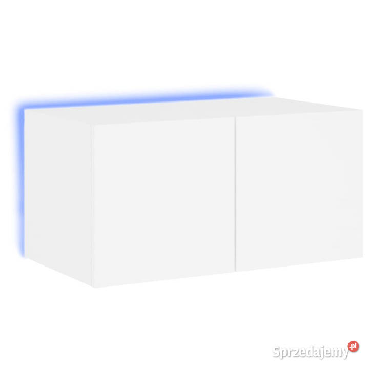 Ścienna szafka TV z LED biała 60x35x31 WM837267 Warszawa